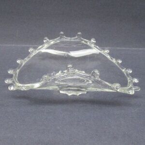 Heisey Elegant Glass Crystal LARIAT 7 1/2 Inch Long Upturned Side Basket